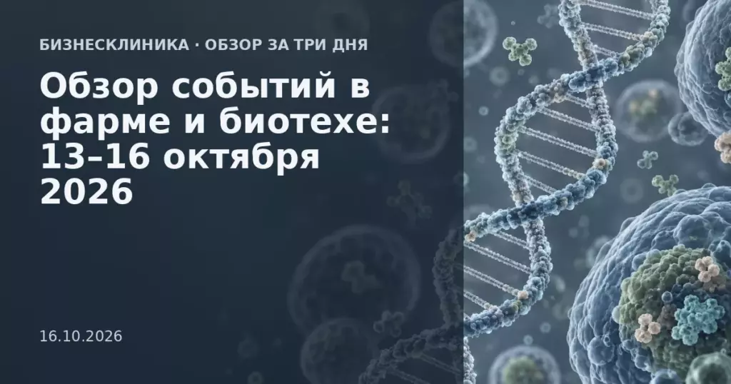 Ключевые события в фармсекторе: итоги недели 13–16 октября 2026 года